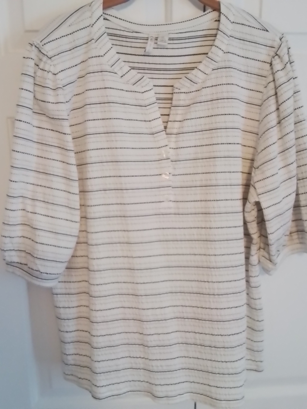 Women's Cream Striped Top